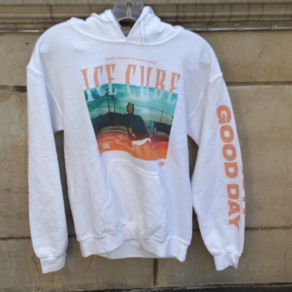 Ice Cube Hoodie "It was a Good Day" Graphic Vintage White Gildan (Sm/P) - Picture 3 of 13